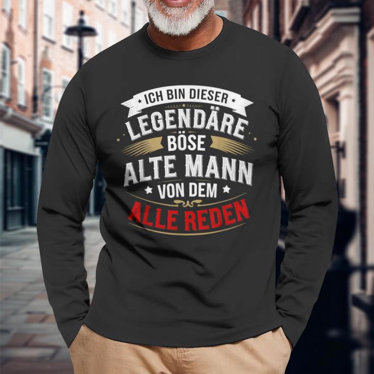 Ich Bin Dieser Legendäre Böse Alte Mannon Dem Alle Reden Langarmshirts Geschenke für alte Männer