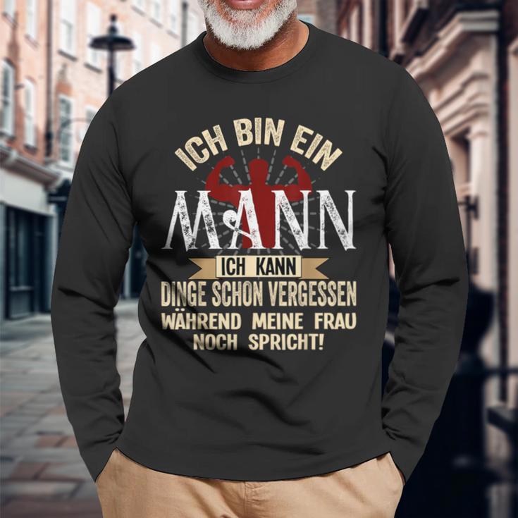 Ich Bin Ein Mann Ich Kann Dinge Schonergessen Sarcasmus Half Sleeve Langarmshirts Geschenke für alte Männer