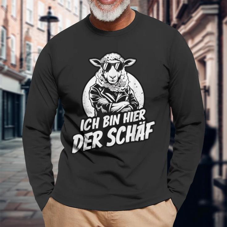 Ich Bin Hier Der Schäf Langarmshirts Geschenke für alte Männer