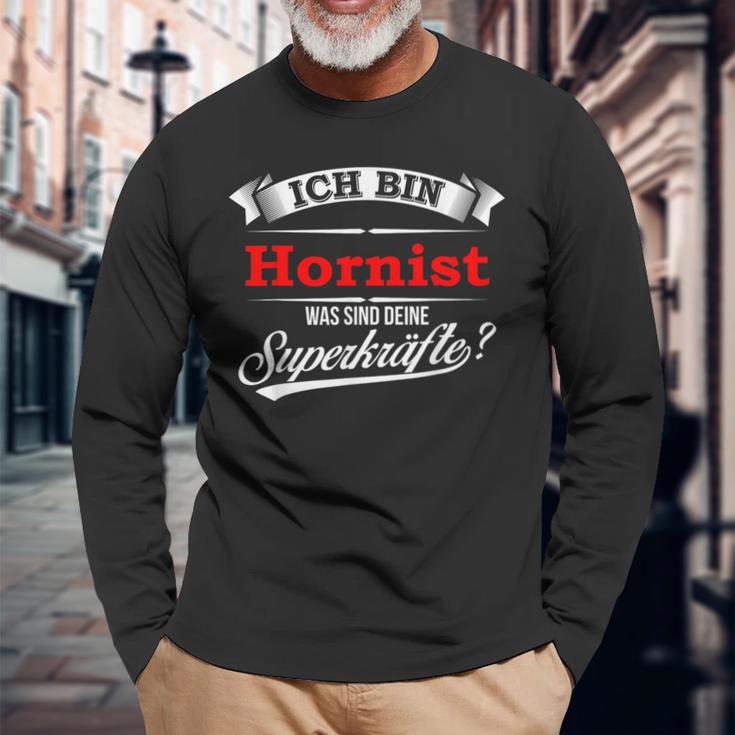 Ich Bin Hornist Superkraft I'm Hornist Langarmshirts Geschenke für alte Männer