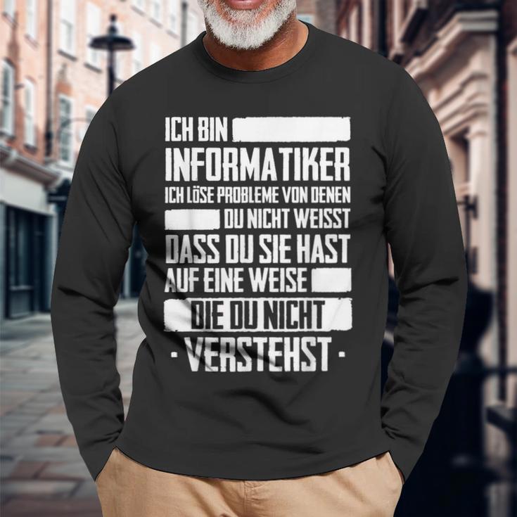 Ich Bin Informatiker Nerd Programmer Slogan Langarmshirts Geschenke für alte Männer