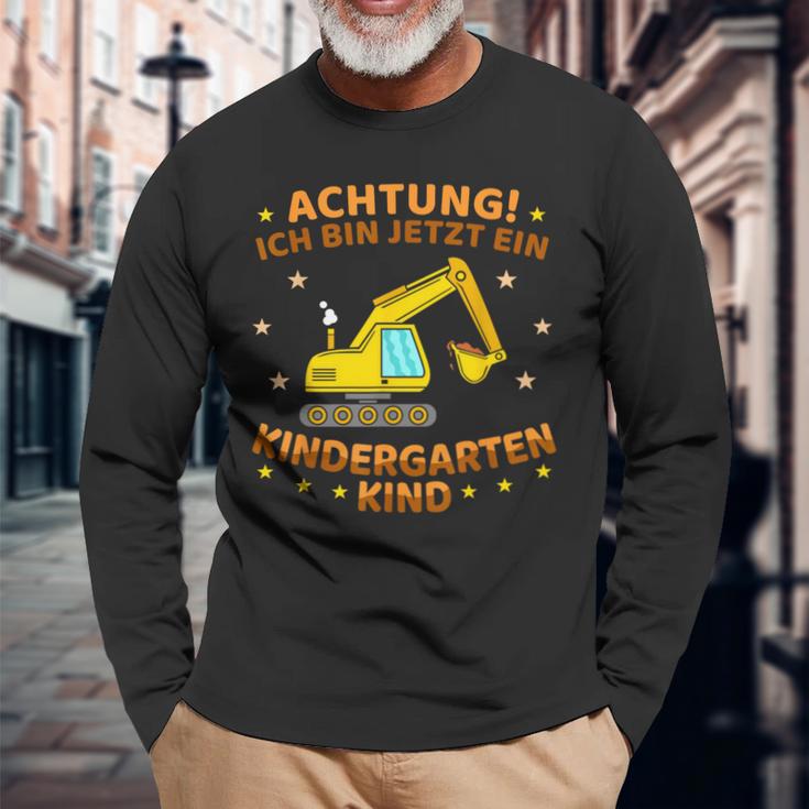 Ich Bin Jetzt Ein Kindergartenkind Excavator Kindergarten Start Langarmshirts Geschenke für alte Männer