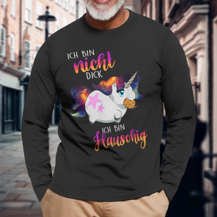 Ich Bin Nicht Dick Sondern Fluffy Thick Unicorn Langarmshirts Geschenke für alte Männer