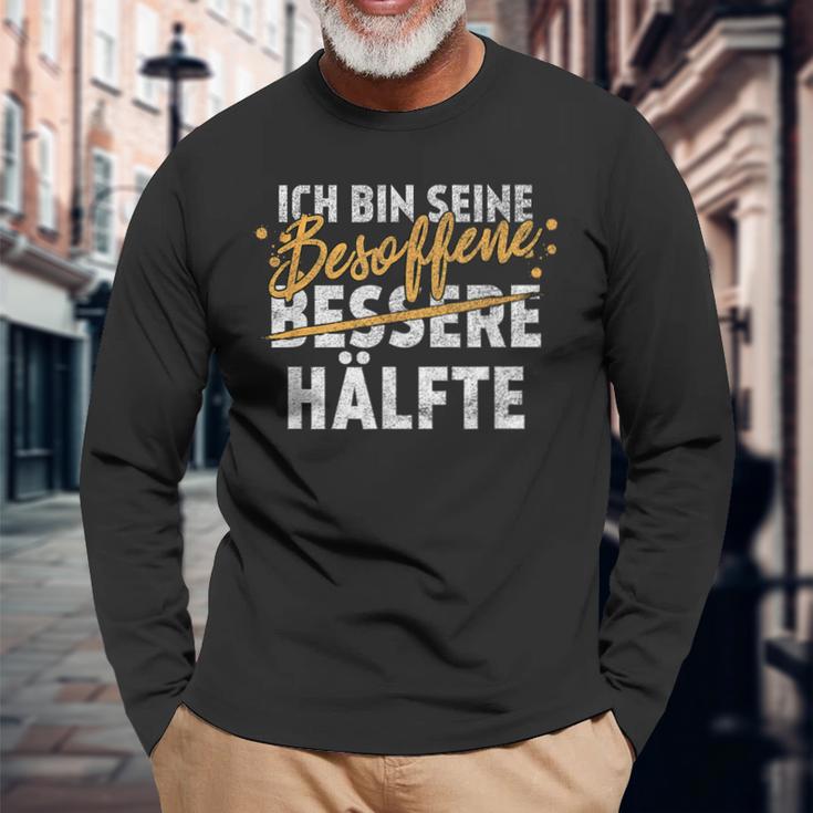 Ich Bin Seine Besopen Bessere Half Langarmshirts Geschenke für alte Männer