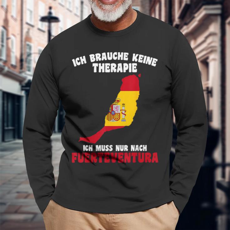 Ich Brauche Keine Therapie Ich Muss Nur Nach Fuerteventura Langarmshirts Geschenke für alte Männer