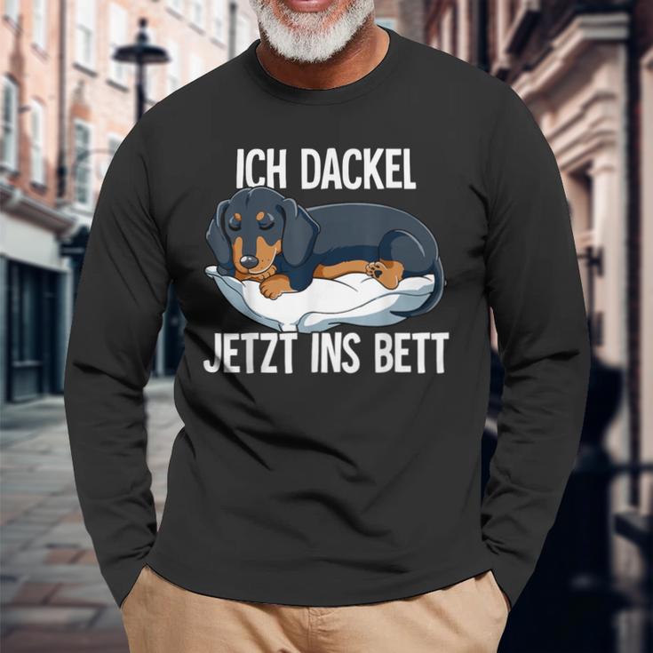 Ich Dachshund Jetzt Ins Bett Langarmshirts Geschenke für alte Männer