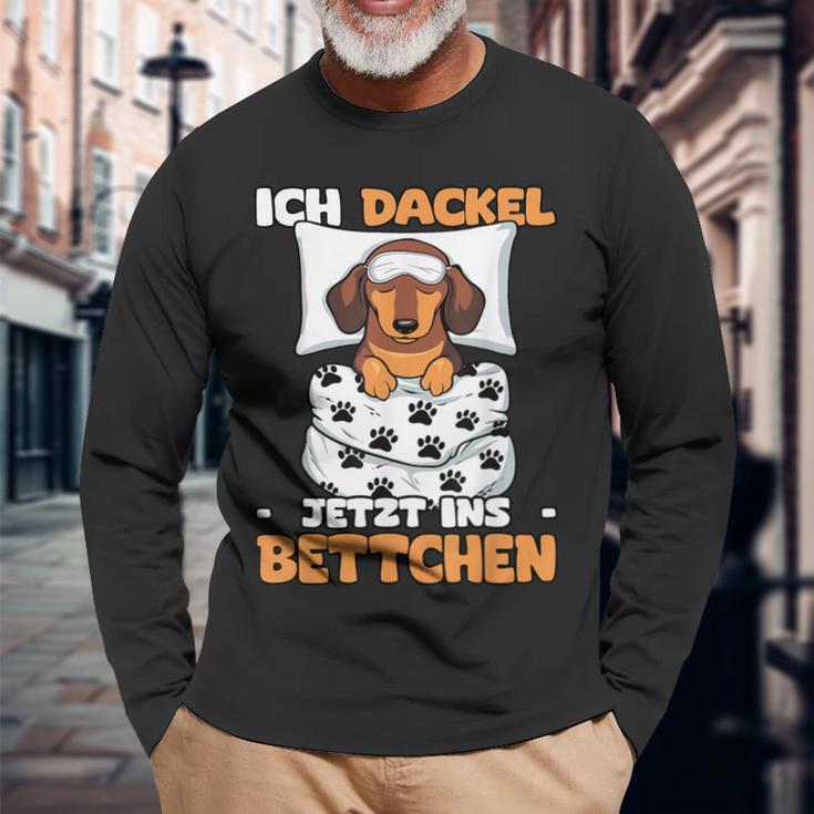 Ich Dackel Jetzt Ins Bettchen Langarmshirts Geschenke für alte Männer