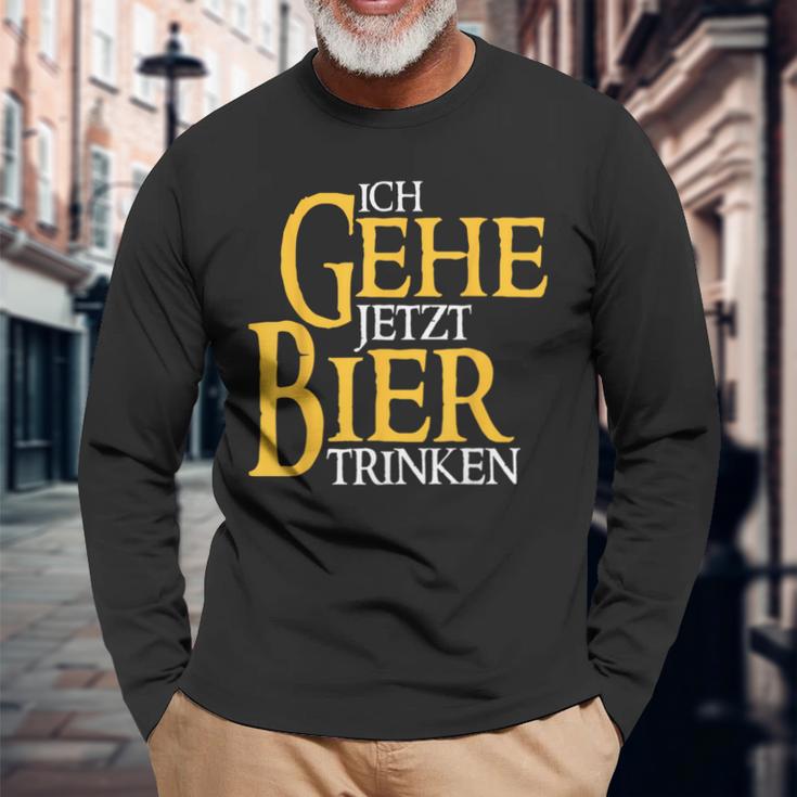 Ich Gehe Jetzt Bier Trinken S Langarmshirts Geschenke für alte Männer