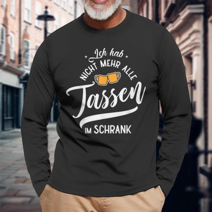 Ich Hab Nicht Mehr Alle Tassen Im Schrank Meme Langarmshirts Geschenke für alte Männer