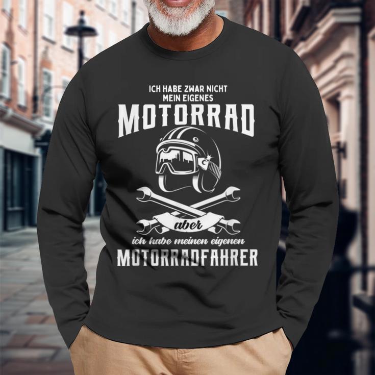 Ich Habe Keine Motorrad Aber Mein Eigene Motorcyclist Langarmshirts Geschenke für alte Männer