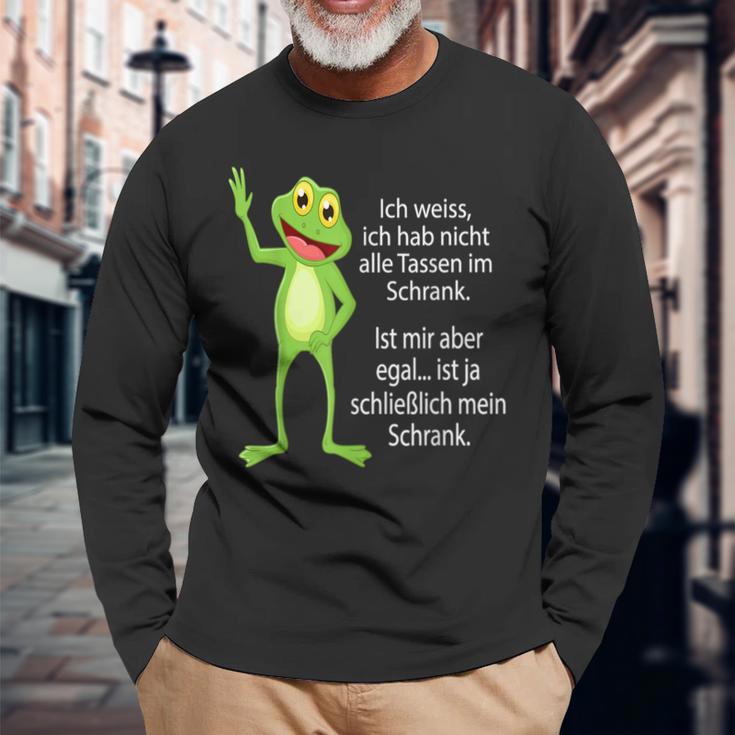 Ich Habe Nicht Alle Masse Im Schrank Frosch Ich Habe Nicht Alle Tassen Langarmshirts Geschenke für alte Männer