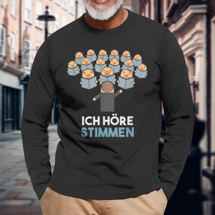 Ich Höre Stimmen Chorleiter Conductor Langarmshirts Geschenke für alte Männer