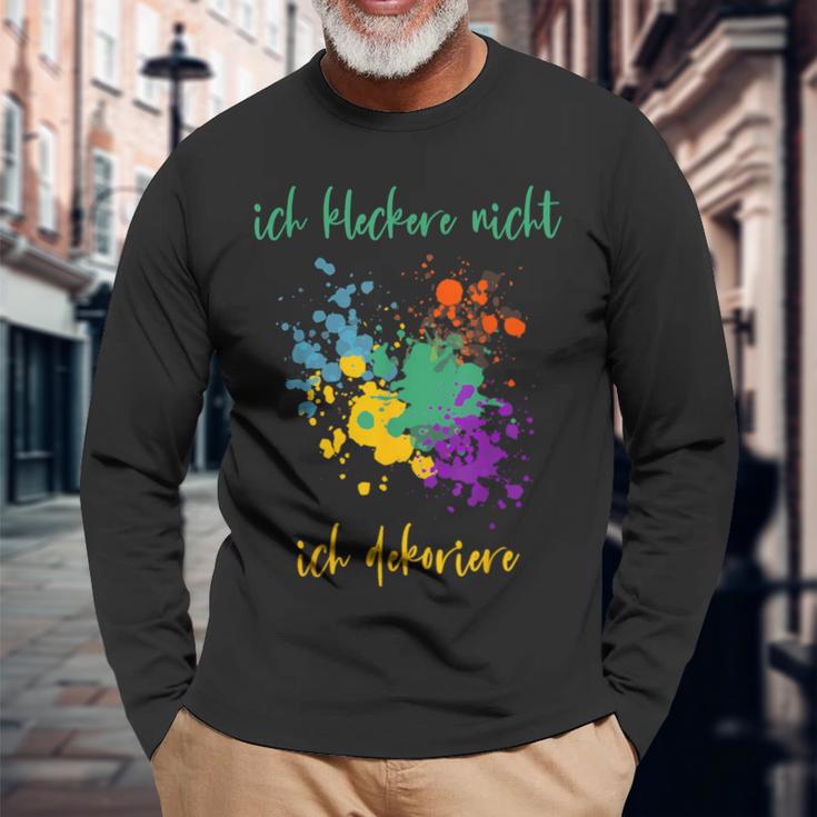 Ich Kleckere Nicht Ich Dekoriere Langarmshirts Geschenke für alte Männer