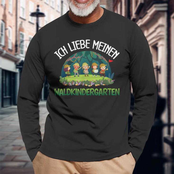 Ich Liebe Meinen Waldkindergarten Waldkind Langarmshirts Geschenke für alte Männer