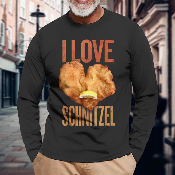 'Ich Liebe Schnitzel Für Wiener Schnitzelfresser' Langarmshirts Geschenke für alte Männer