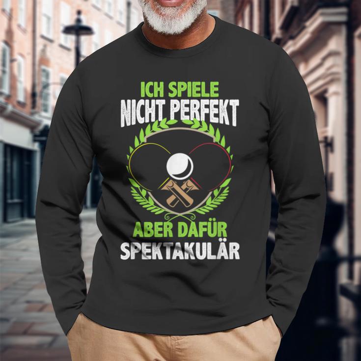 Ich Spiele Spektakulär Tischtennis Ping Pong Langarmshirts Geschenke für alte Männer