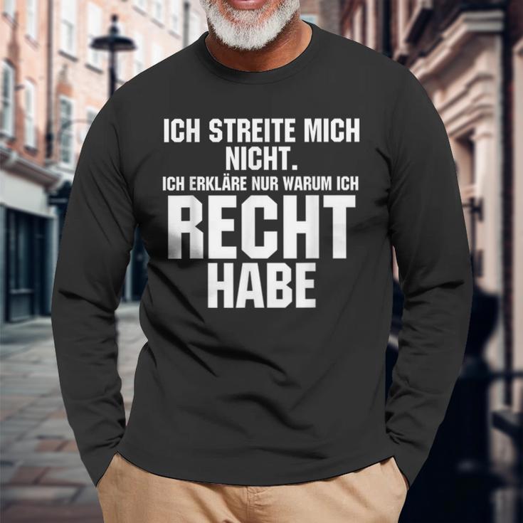 Ich Streite Mich Nicht Ich Erkläre Nur Warum Ich Recht Habe Langarmshirts Geschenke für alte Männer