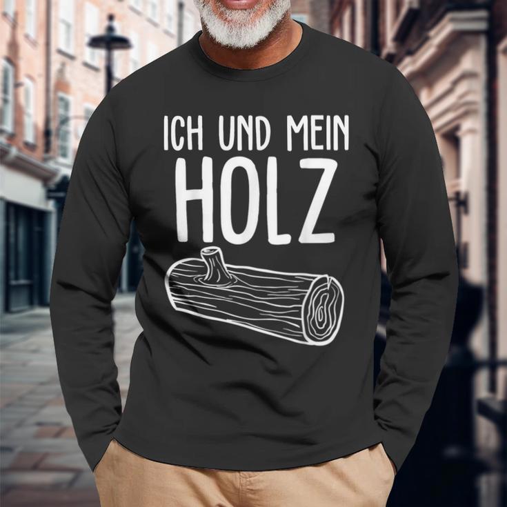 Ich Und Mein Holzfäller Forest Firewood Langarmshirts Geschenke für alte Männer