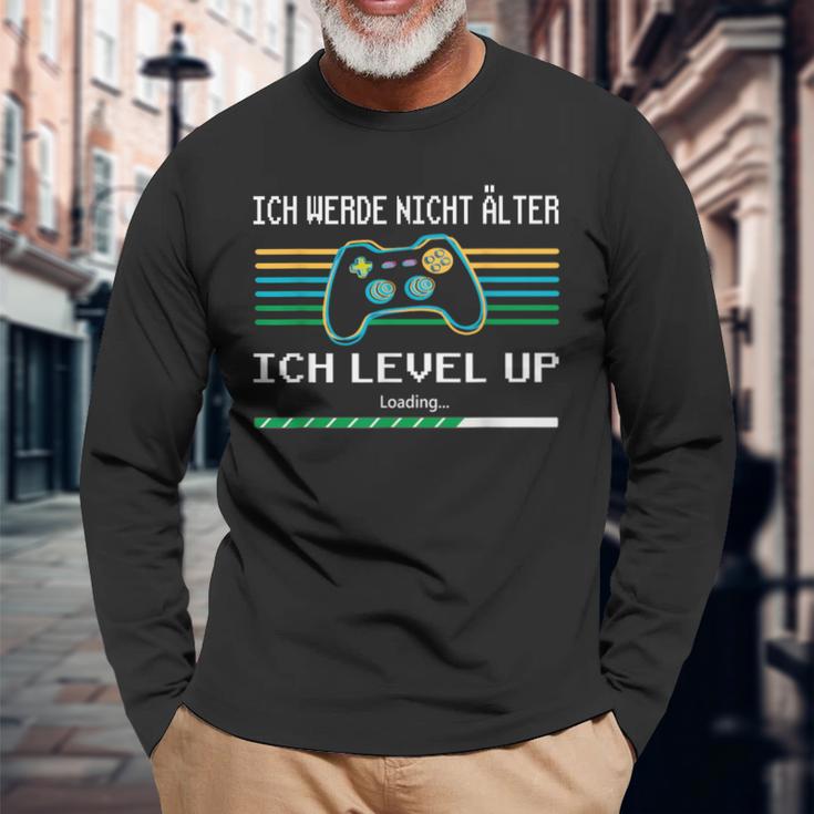 Ich Werde Nicht Älter Ich Level Up Gaming Langarmshirts Geschenke für alte Männer