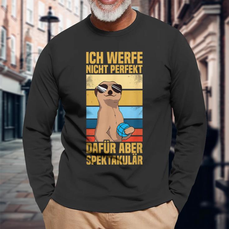 Ich Werfe Nicht Perfekt Boulespieler Petanque Boule Langarmshirts Geschenke für alte Männer