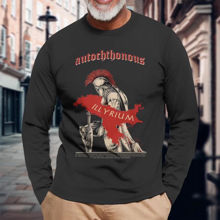 Illyrians Autochthonous Land Langarmshirts Geschenke für alte Männer