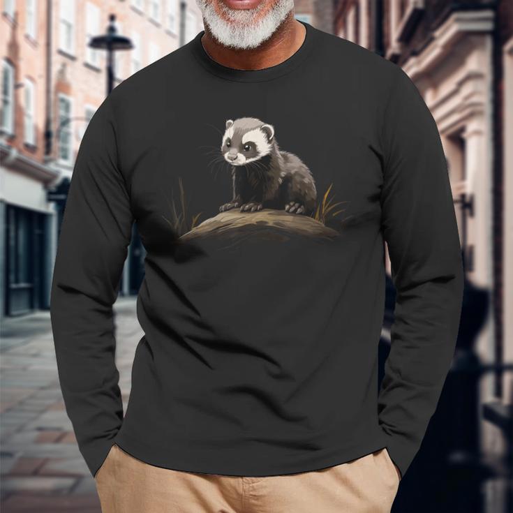 Iltise Waldiltis Puppy Ratz Forest Fiss Iltis Langarmshirts Geschenke für alte Männer