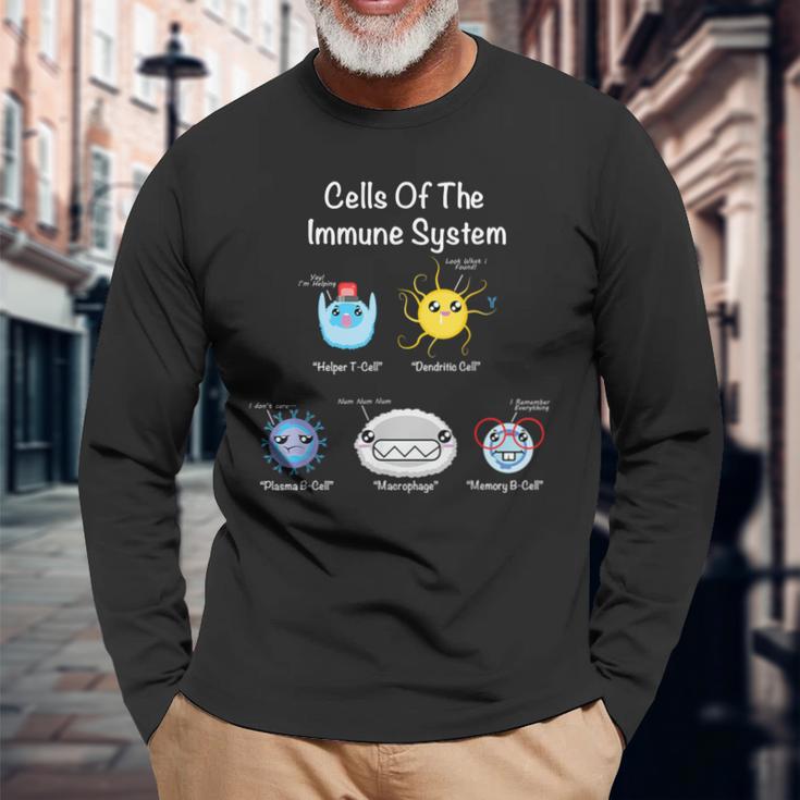 Immune System Cell Biology Cell Science Humour Langarmshirts Geschenke für alte Männer