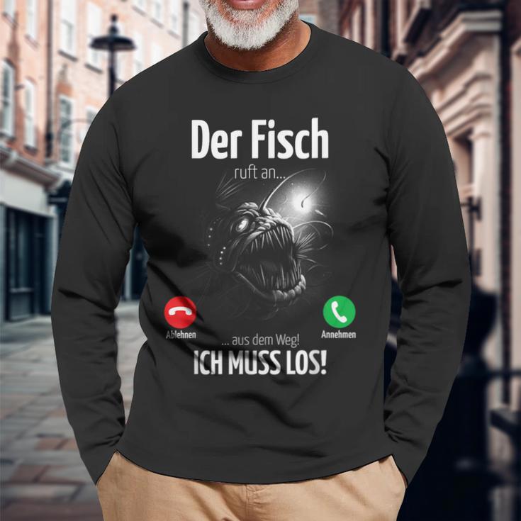 Ingenious Der Fisch Call An Ich Muss Fishing Outfit For Anglers Langarmshirts Geschenke für alte Männer