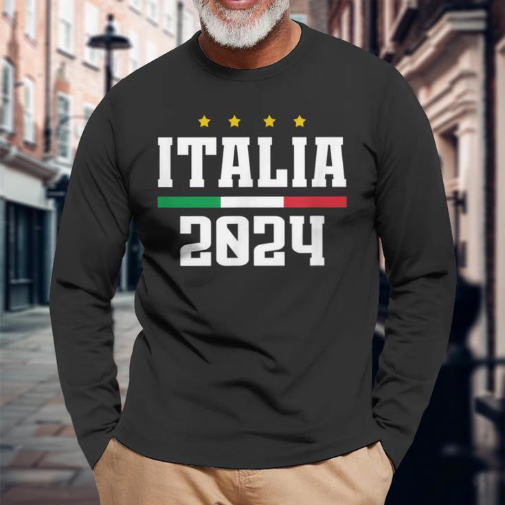 Italien 2024 Italien Flagge Urlaub Reise Langarmshirts Geschenke für alte Männer