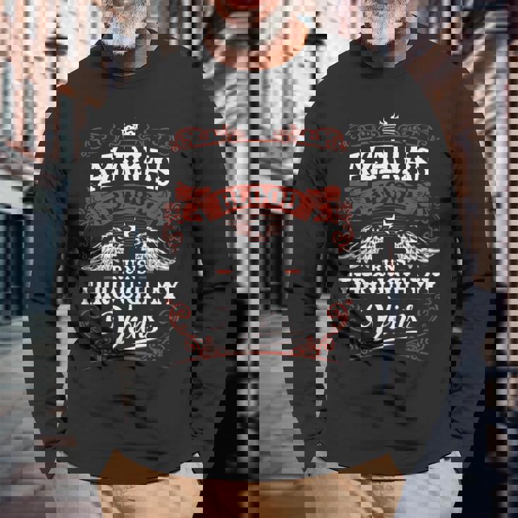 It's A Azarias Thing You Wouldn't Understand Azarias Last Name Blood Run Through My Veins Long Sleeve T-Shirt Gifts for Old Men