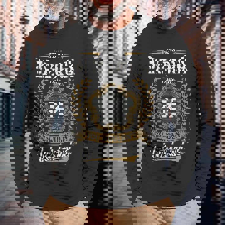 It's A Mayorga Thing You Wouldn't Understand Personalized Last Name Mayorga Family Crest Coat Of Arm Long Sleeve T-Shirt Gifts for Old Men