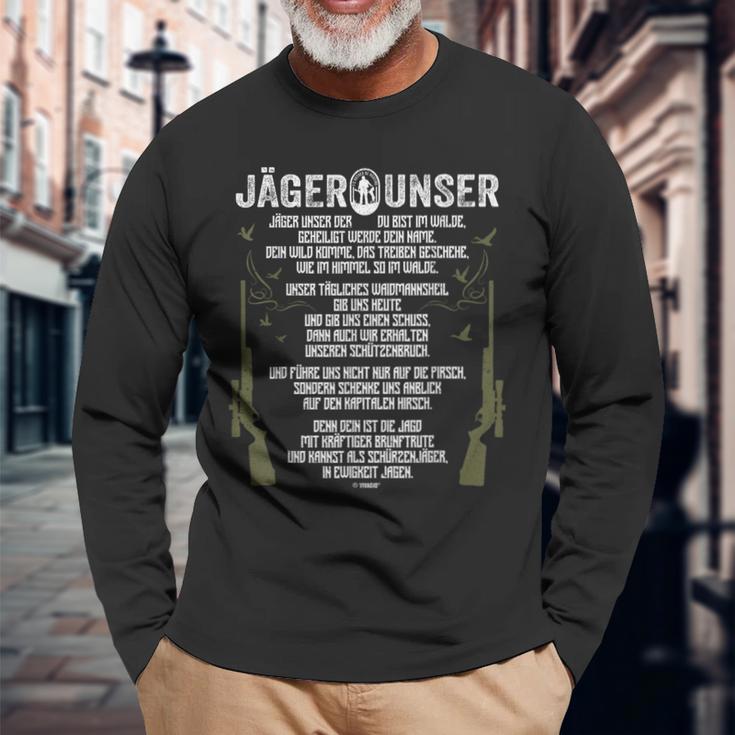 Jäger Unser Jägerunser Hunting Langarmshirts Geschenke für alte Männer