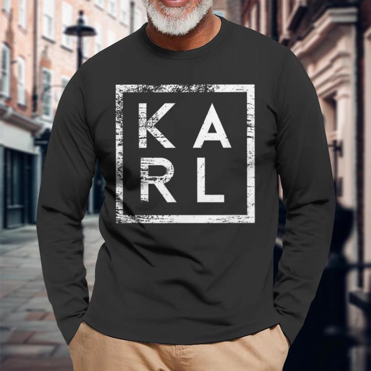 Karl Minimalism Langarmshirts Geschenke für alte Männer