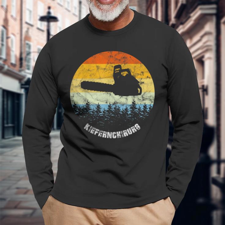 Kiefernchirurg Waldarbeiter Holzfäller Kettensäge Langarmshirts Geschenke für alte Männer