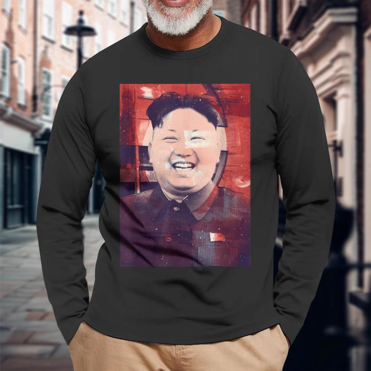 Kim Jong Un Diktator Nordkorea Langarmshirts Geschenke für alte Männer