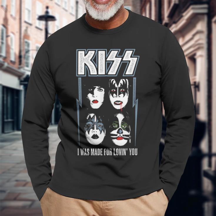 Kiss Ich Wurde Dafür Geschaffen Dich Zu Lieben Langarmshirts Geschenke für alte Männer