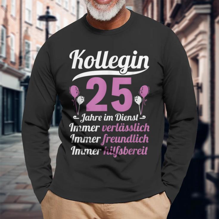 Kollegin Jahre Im Dienst 25 Jahriges Service Anniversary German Lang S Langarmshirts Geschenke für alte Männer