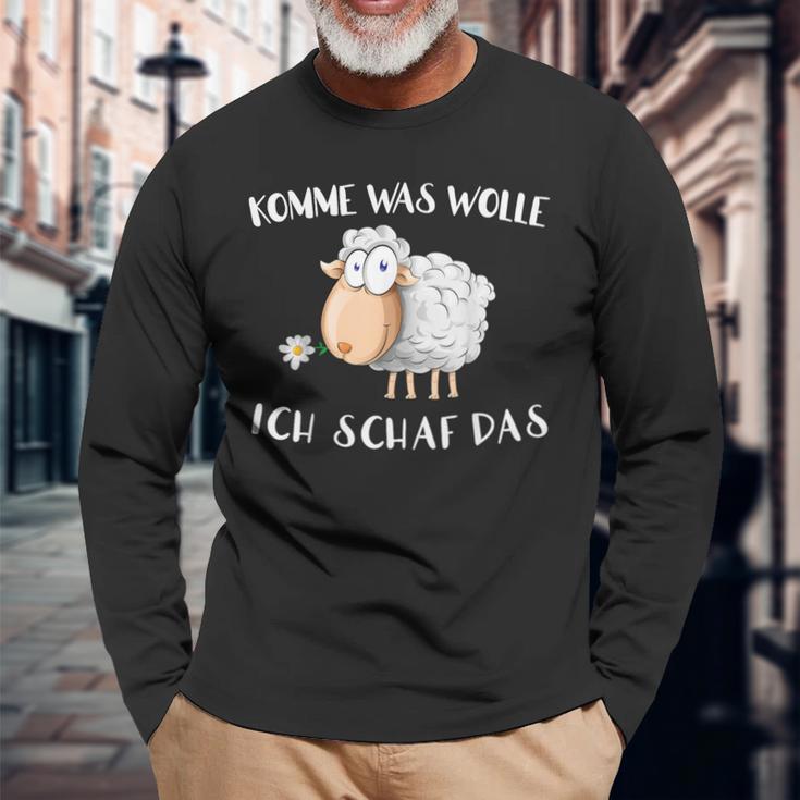 Komm Was Wolle Ich Schaf Das Langarmshirts Geschenke für alte Männer