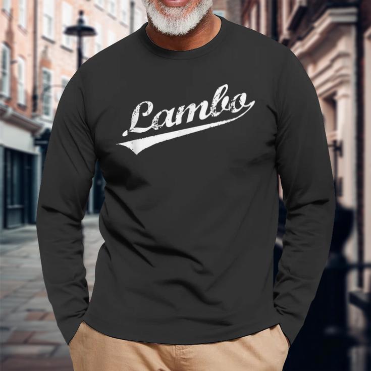 Lambo Distressed Hip Hop Rap Slang Langarmshirts Geschenke für alte Männer