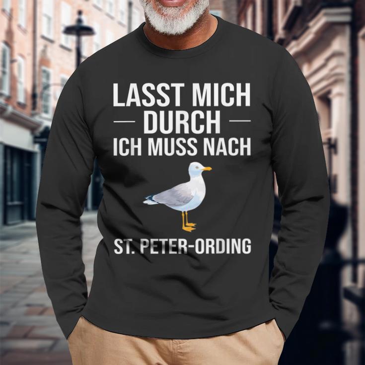 Lass Mich Durch Ich Muss Nach St Peter Ording Holiday Langarmshirts Geschenke für alte Männer