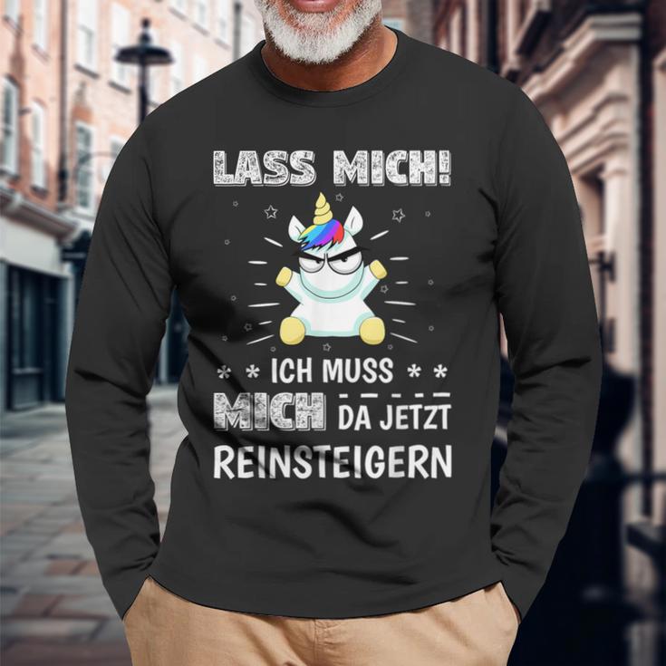 Lass Mich Ich Muss Mich Da Jetzt Reinsteigern Unicorn Decorative Langarmshirts Geschenke für alte Männer