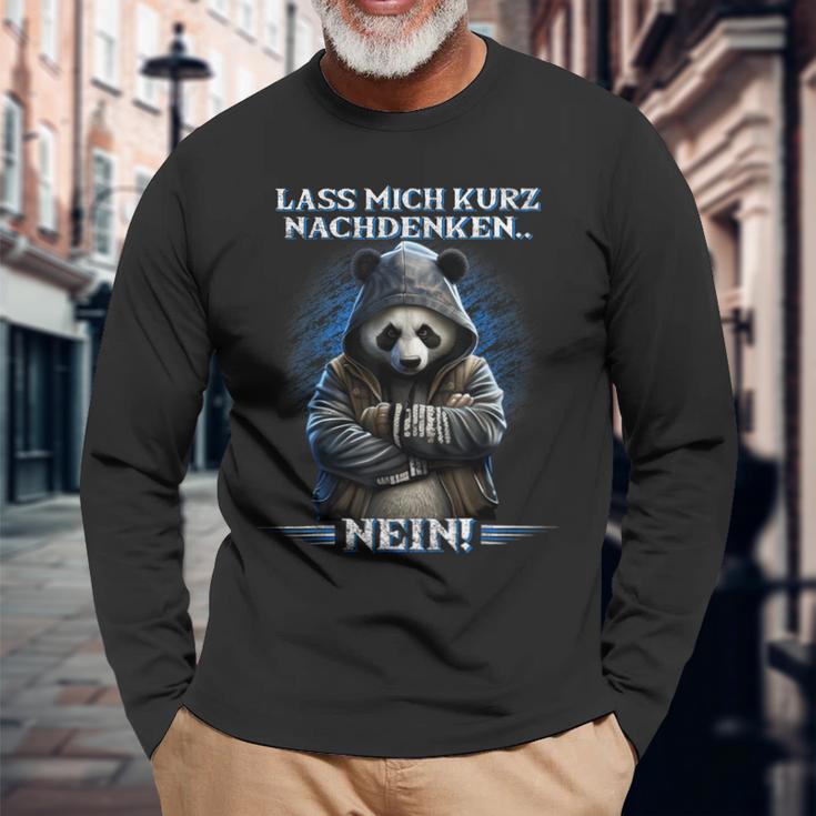 Lass Mich Nachdenk Lass Mich Kurzdenken German Langu Langarmshirts Geschenke für alte Männer