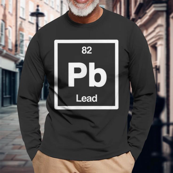 Lead Pb Periodic Table Of Elements Science Langarmshirts Geschenke für alte Männer