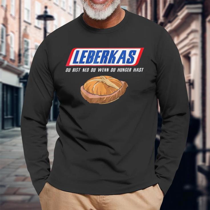 Leberkas Du Bist Ned Du Wenn Du Hunger Hast Langarmshirts Geschenke für alte Männer