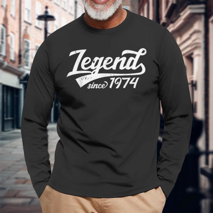 Legende Seit 1974 Geschenk 50 Geburtstag Jahrgangintage Langarmshirts Geschenke für alte Männer