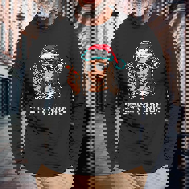 Let It Snow Cocaine Idea Jesus Ugly Xmas Sweater Long Sleeve T-Shirt Gifts for Old Men
