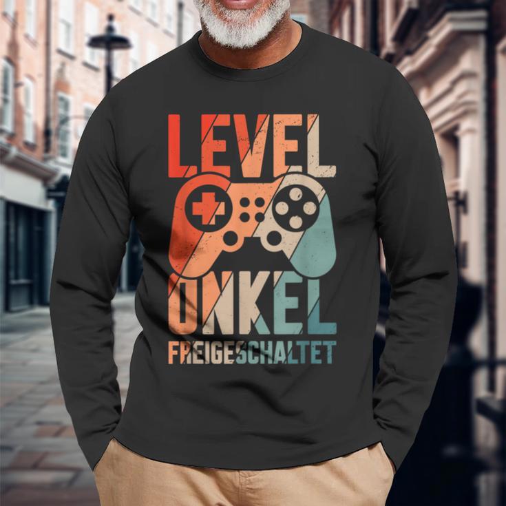 Level Onkel Freigeschaltet Du Wirst Onkel Langarmshirts Geschenke für alte Männer