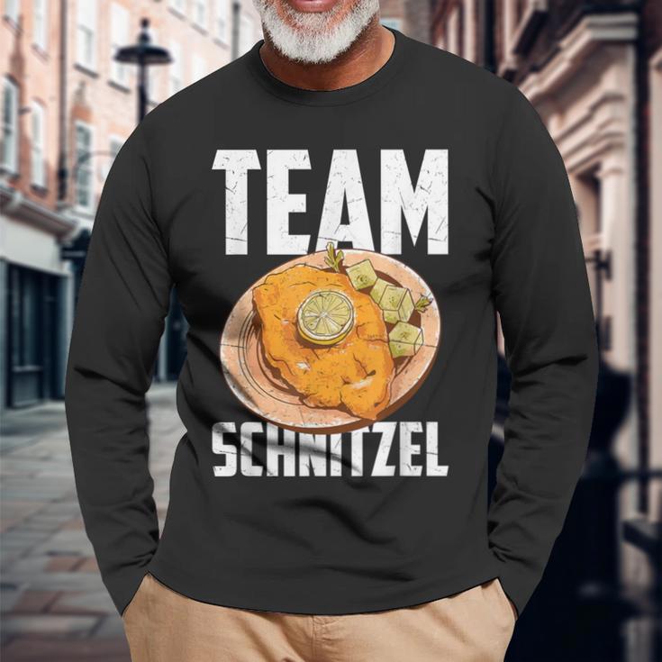 Lieblingsessen Team Schnitzel Langarmshirts Geschenke für alte Männer