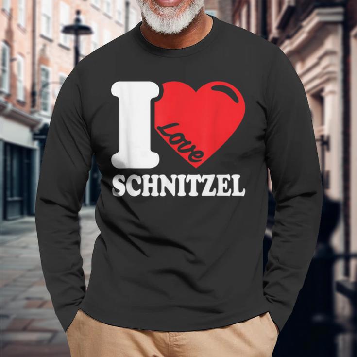 I Love Schnitzel Ich Liebe Schnitzel Schnitzel Langarmshirts Geschenke für alte Männer