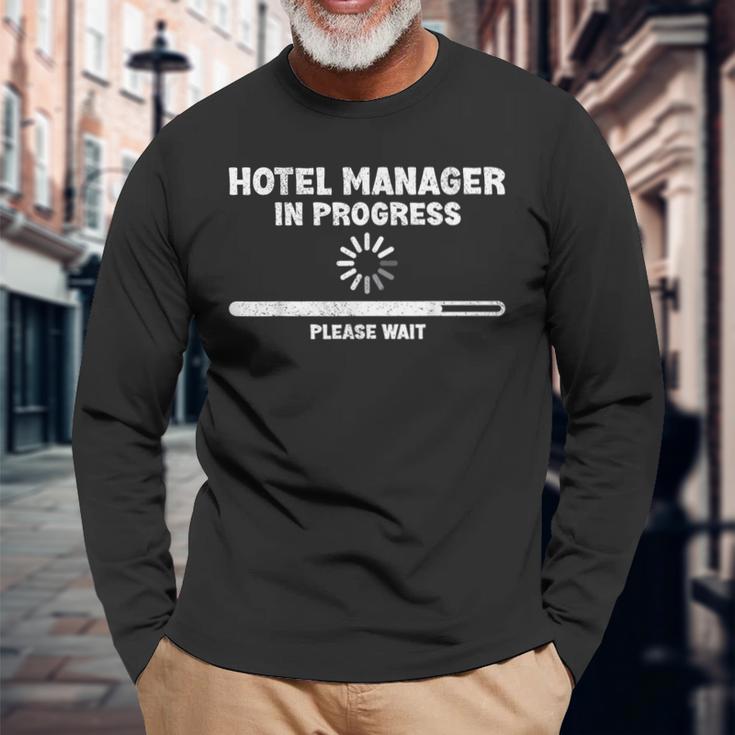 Lustige Hotelmanager Zitate Hotelmanager Job Witze Langarmshirts Geschenke für alte Männer